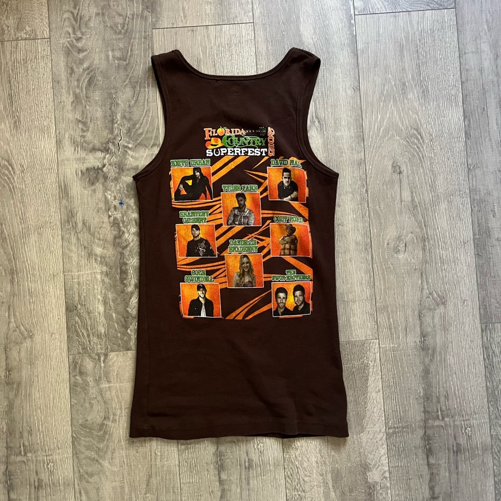 Russell Athletic Brown Tank Top with Graphic Design